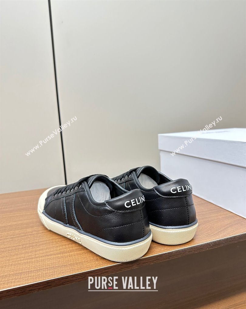 Celine AS-01 Low Lace-Up Celine Alan Women/Men Sneakers in Calfskin Black 2024 (modeng-24010542)