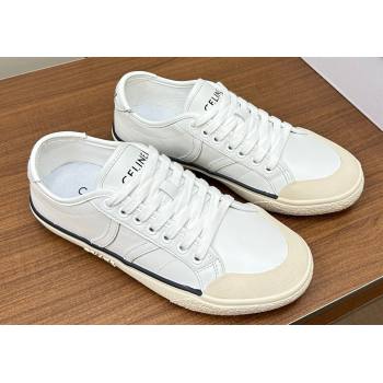 Celine AS-01 Low Lace-Up Celine Alan Women/Men Sneakers in Calfskin White 2024 (modeng-24010543)