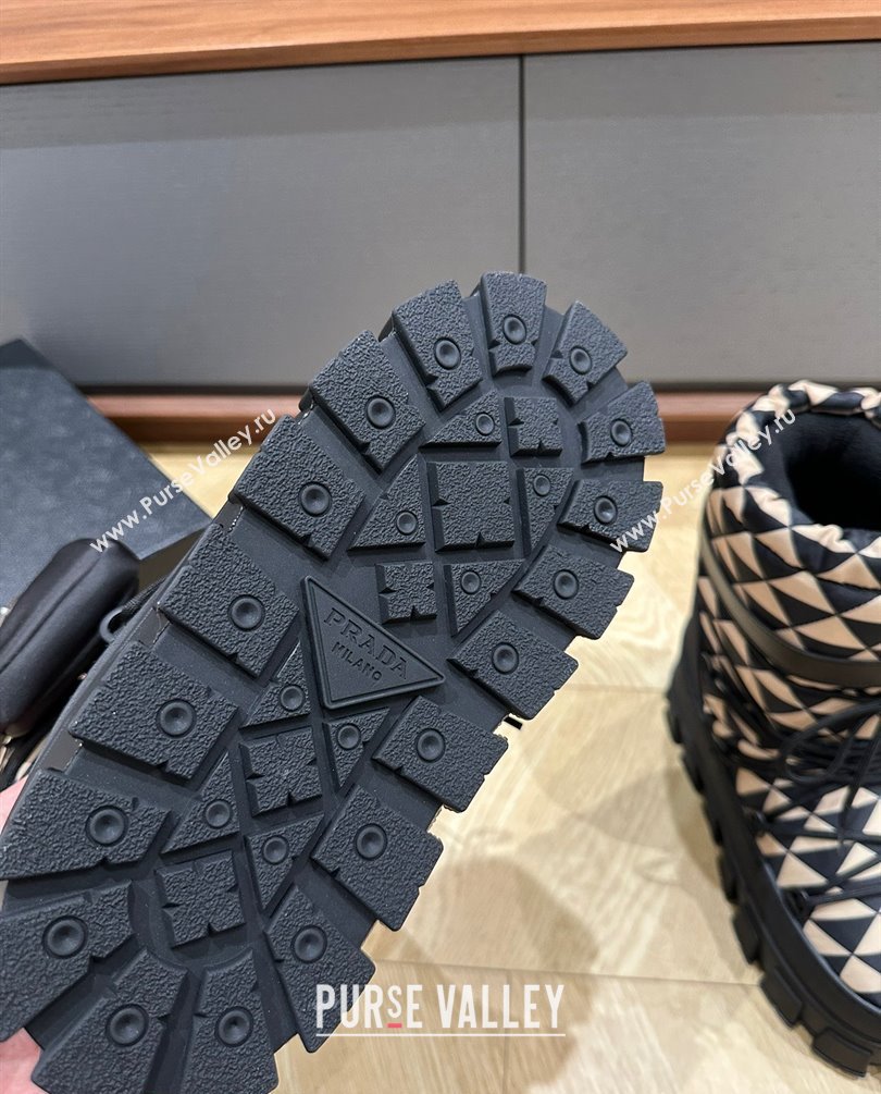 Prada Nylon gabardine après-ski boots with pouch apricot 1U005N 2023 (kaola-231010-06)