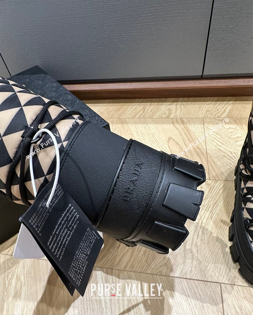 Prada Nylon gabardine après-ski boots with pouch apricot 1U005N 2023 (kaola-231010-06)