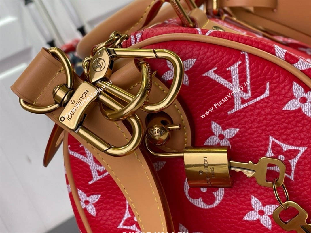 louis vuitton Speedy Bandoulière 25 bag red M24425 2024 (kiki-240123-01)