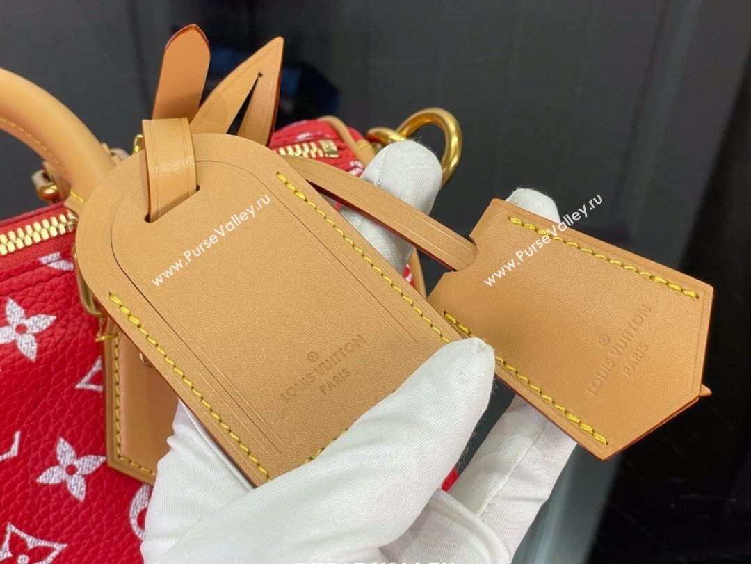 louis vuitton Speedy Bandoulière 25 bag red M24425 2024 (kiki-240123-01)