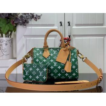 louis vuitton Speedy Bandoulière 25 bag GREEN M24423 2024 (kiki-240123-05)
