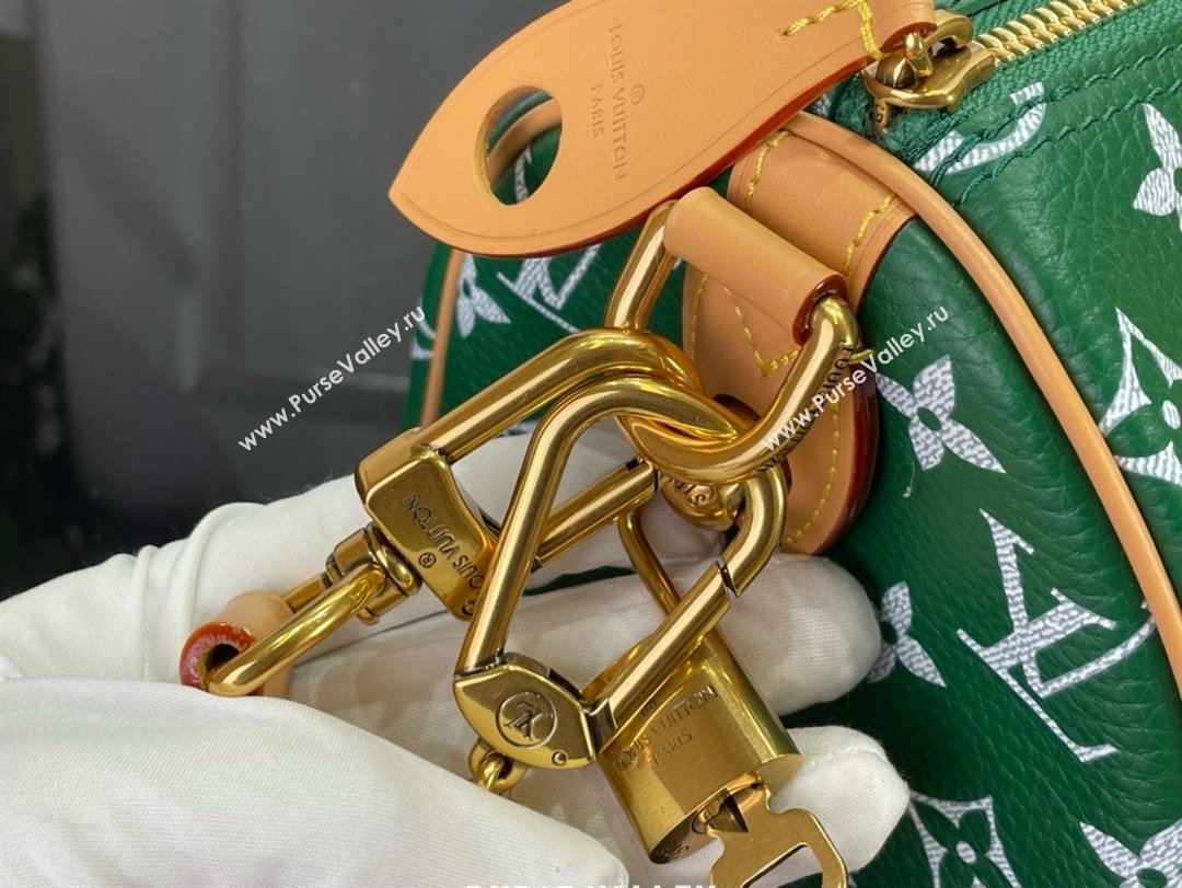 louis vuitton Speedy Bandoulière 25 bag GREEN M24423 2024 (kiki-240123-05)