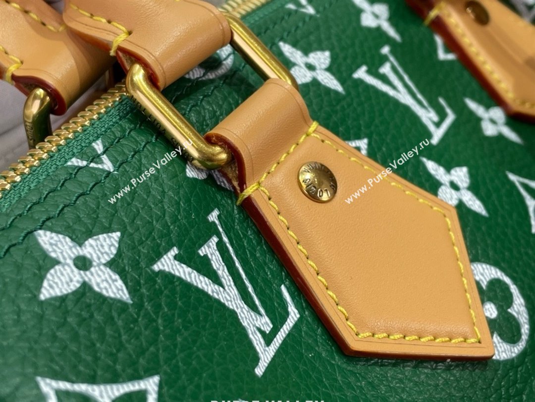 louis vuitton Speedy Bandoulière 25 bag GREEN M24423 2024 (kiki-240123-05)