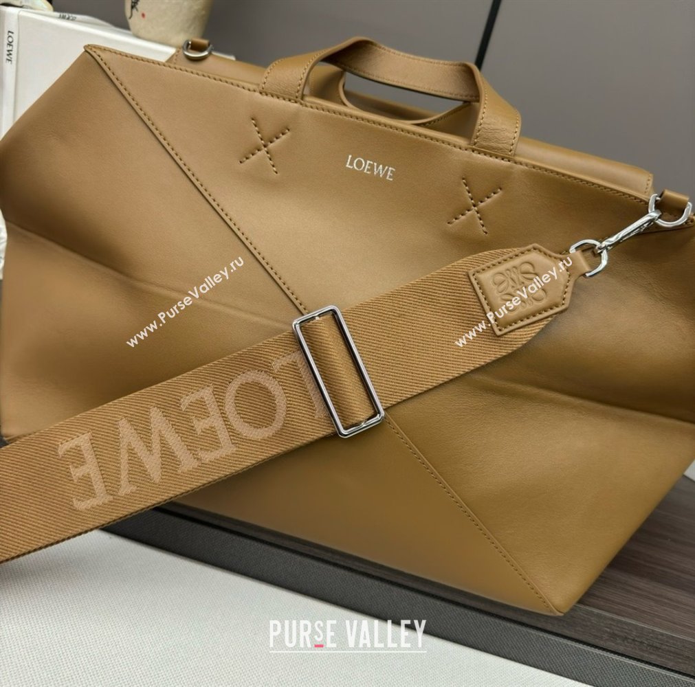 LOEWE PUZZLE FOLD DUFFLE TOTE BROWN 2024 (YONGSHENG-240123-01)