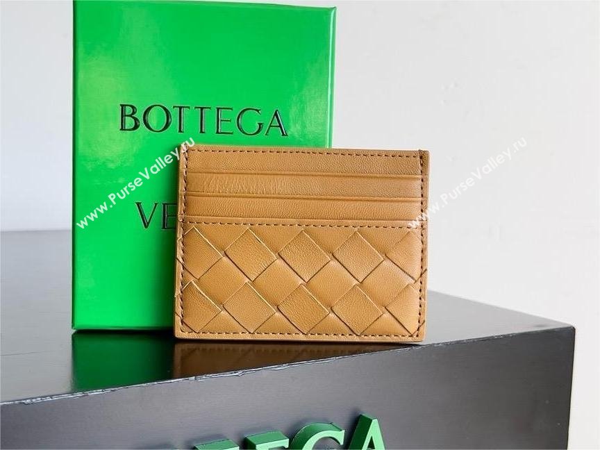 Bottega Veneta Intrecciato Credit Card Case beige 2024 (MISU-240123-11)