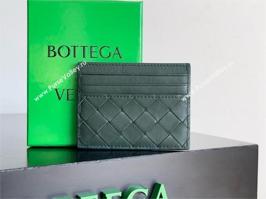 Bottega Veneta Intrecciato Credit Card Case aloe 2024 (MISU-240123-10)