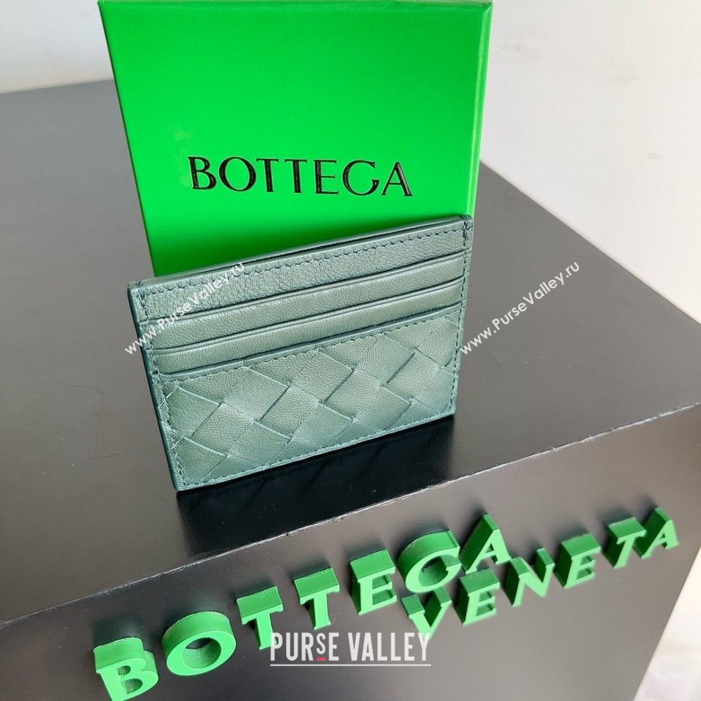 Bottega Veneta Intrecciato Credit Card Case aloe 2024 (MISU-240123-10)