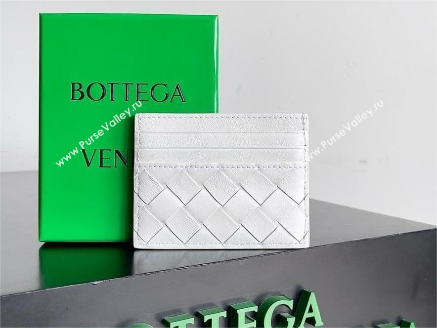 Bottega Veneta Intrecciato Credit Card Case white 2024 (MISU-240123-12)