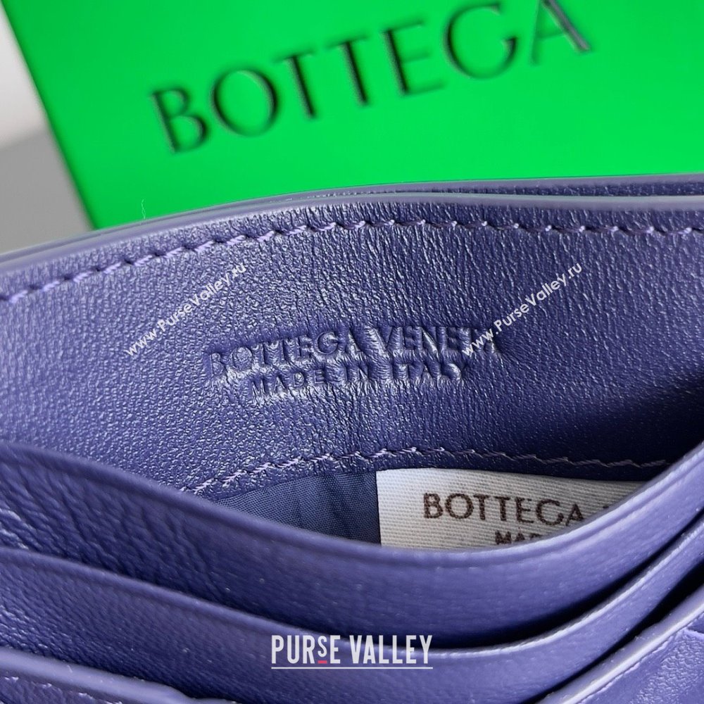 Bottega Veneta Intrecciato Credit Card Case royal blue 2024 (MISU-240123-13)