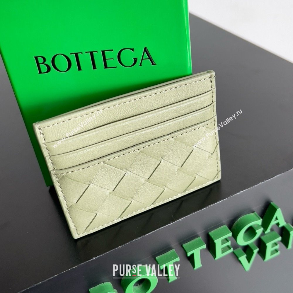 Bottega Veneta Intrecciato Credit Card Case apple green 2024 (MISU-240123-15)