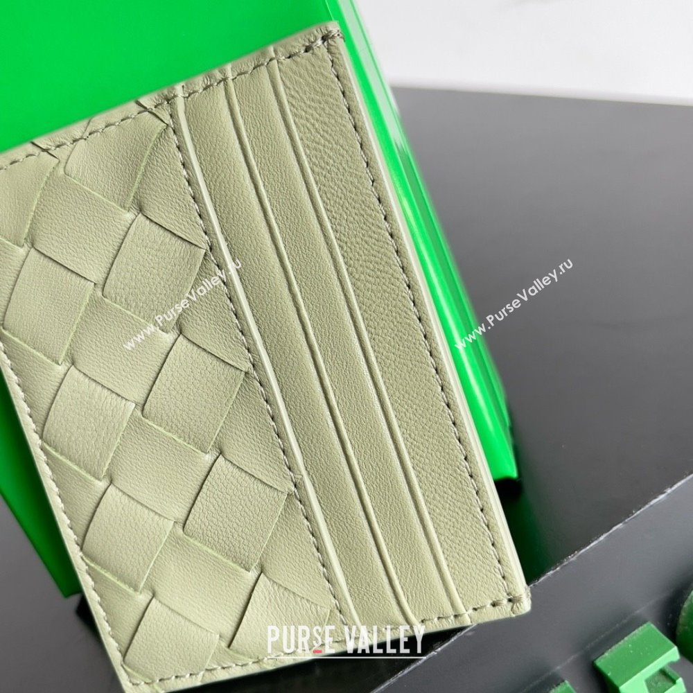 Bottega Veneta Intrecciato Credit Card Case apple green 2024 (MISU-240123-15)