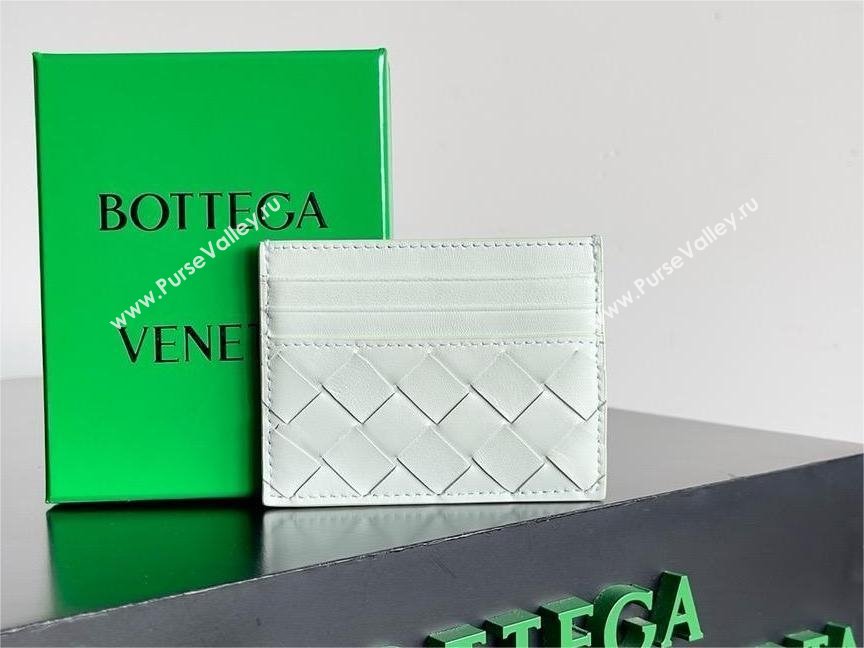 Bottega Veneta Intrecciato Credit Card Case light green 2024 (MISU-240123-17)