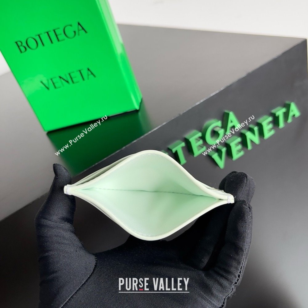Bottega Veneta Intrecciato Credit Card Case light green 2024 (MISU-240123-17)
