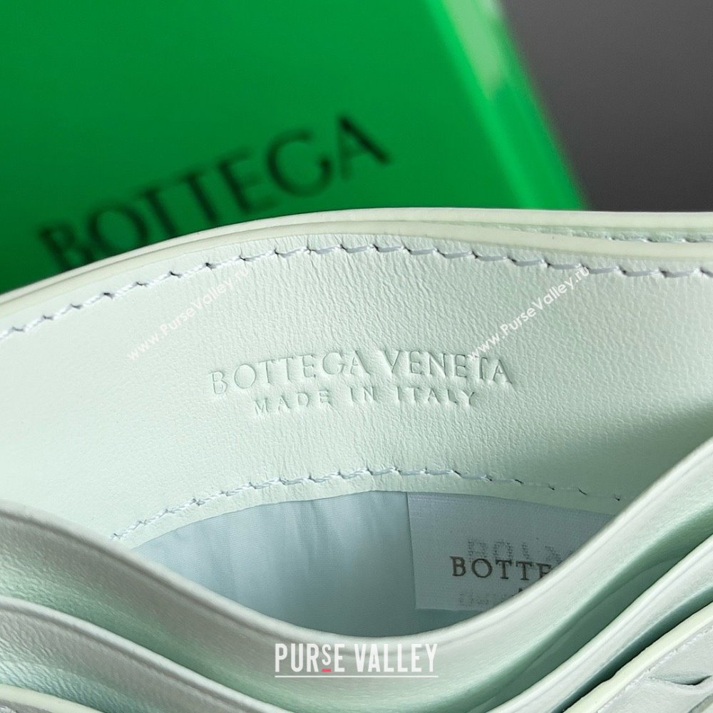 Bottega Veneta Intrecciato Credit Card Case light green 2024 (MISU-240123-17)