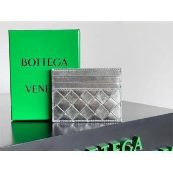 Bottega Veneta Intrecciato Credit Card Case silver 2024 (MISU-240123-16)