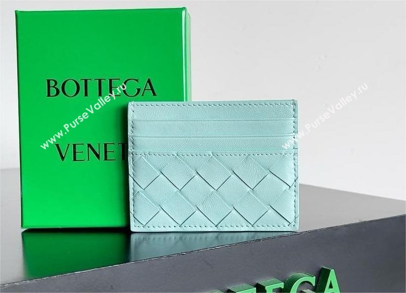 Bottega Veneta Intrecciato Credit Card Case sky blue 2024 (MISU-240123-18)