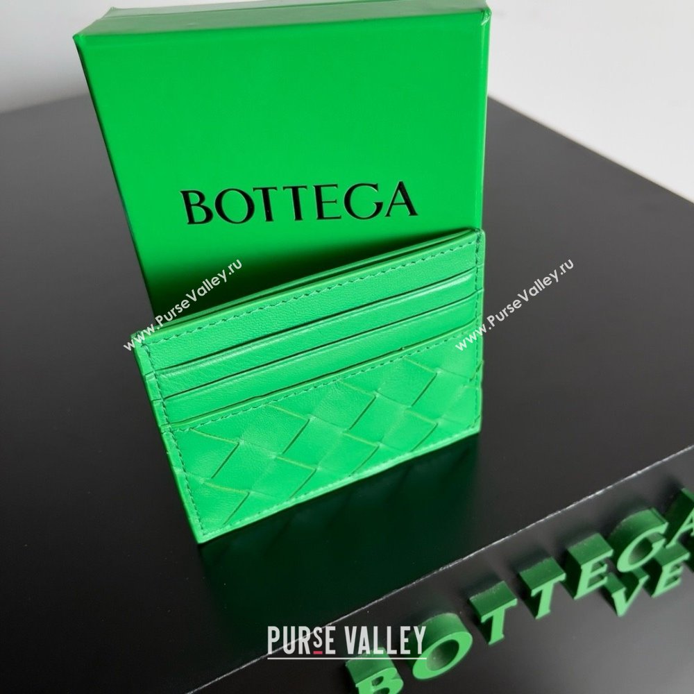 Bottega Veneta Intrecciato Credit Card Case Parakeet 2024 (MISU-240123-22)