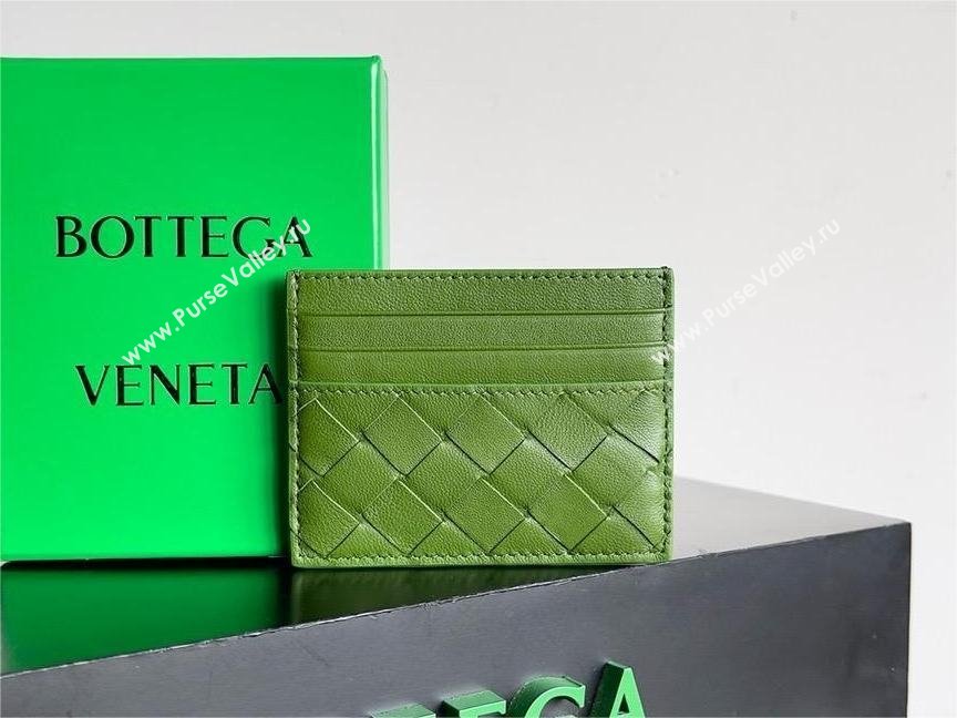 Bottega Veneta Intrecciato Credit Card Case Avocado 2024 (MISU-240123-19)