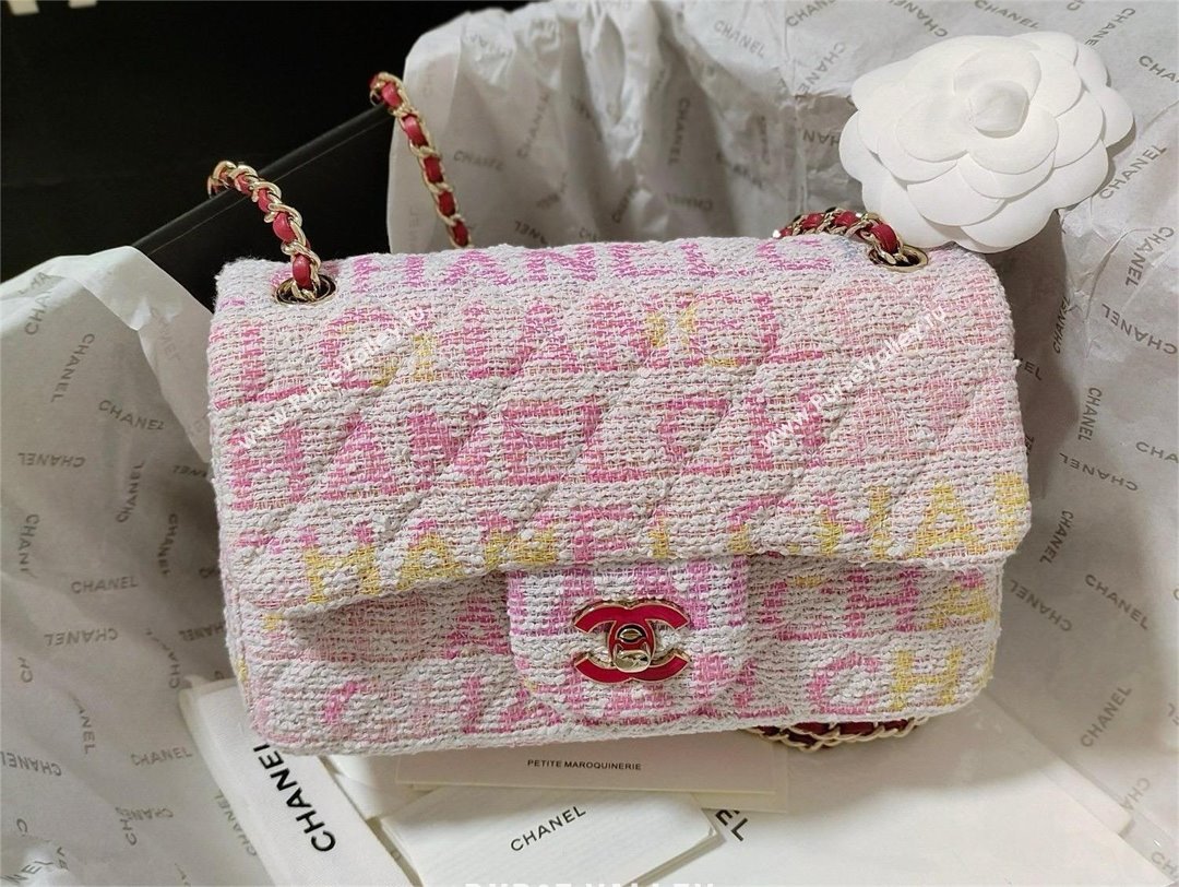 chanel coco printed tweed mini flap bag 2024 (jiyuan-240124-01)