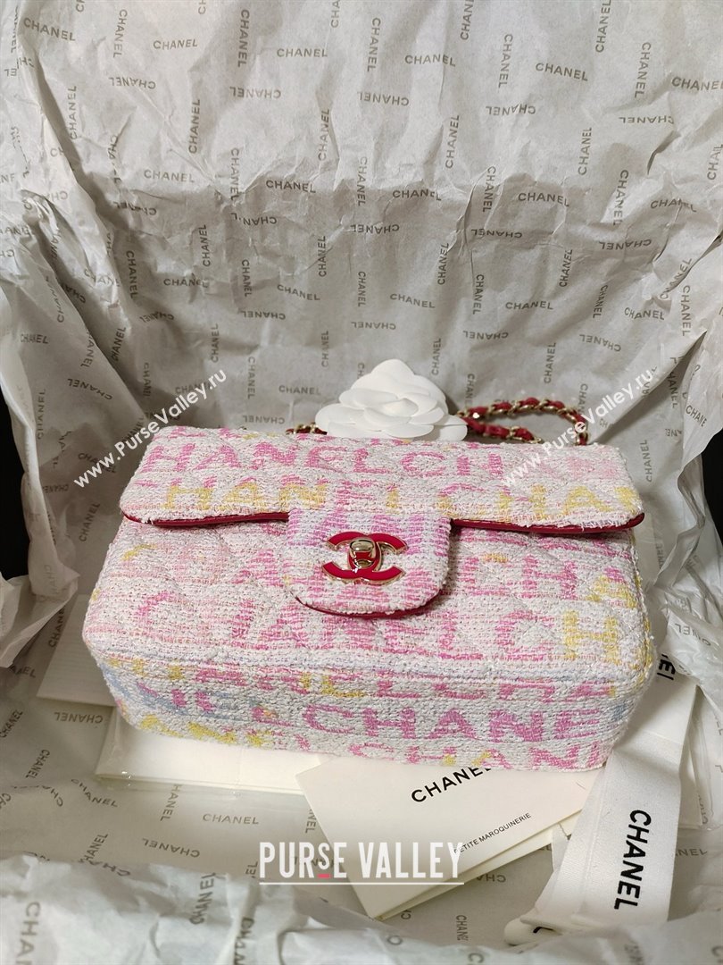 chanel coco printed tweed mini flap bag 2024 (jiyuan-240124-01)