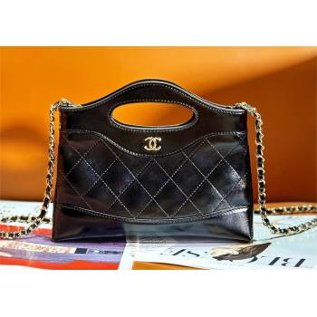 CHANEL BLACK MINI 31 BAG IN WAX CALFSKIN 2024 (jiyuan-240124-02)