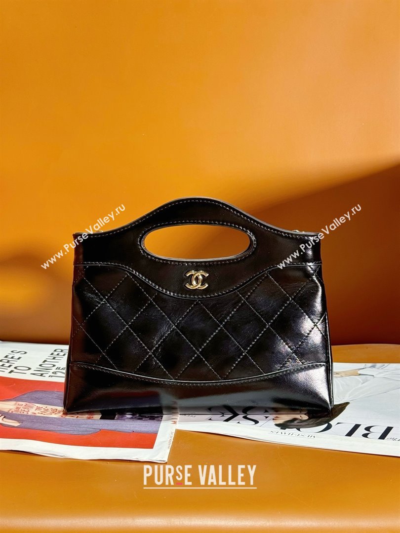 CHANEL BLACK MINI 31 BAG IN WAX CALFSKIN 2024 (jiyuan-240124-02)