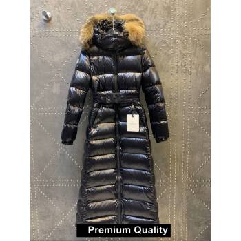 MONCLER HOODED DOWN LONG COAT BLACK 2020 (QIQI-20206519)