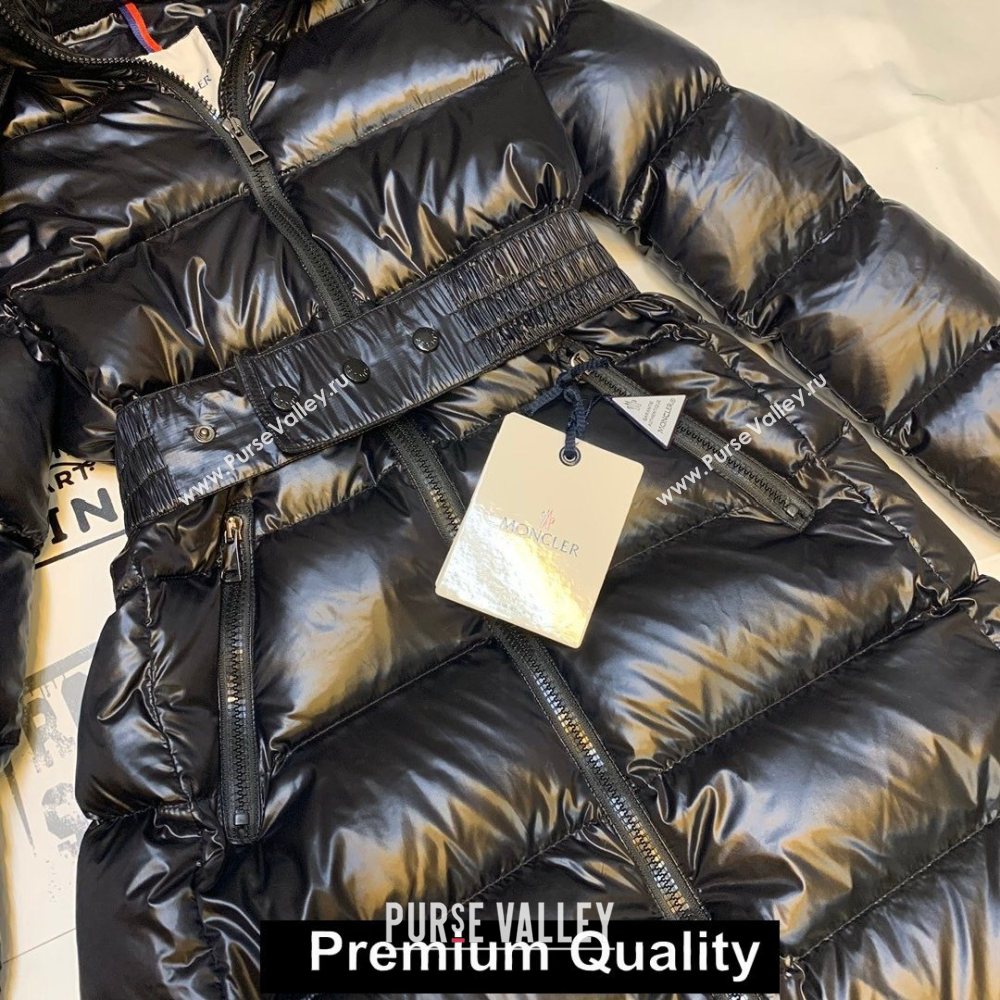 MONCLER HOODED DOWN LONG COAT BLACK 2020 (QIQI-20206519)