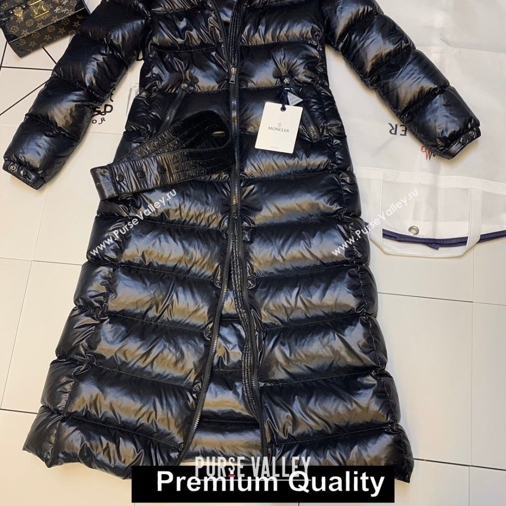 MONCLER HOODED DOWN LONG COAT BLACK 2020 (QIQI-20206519)