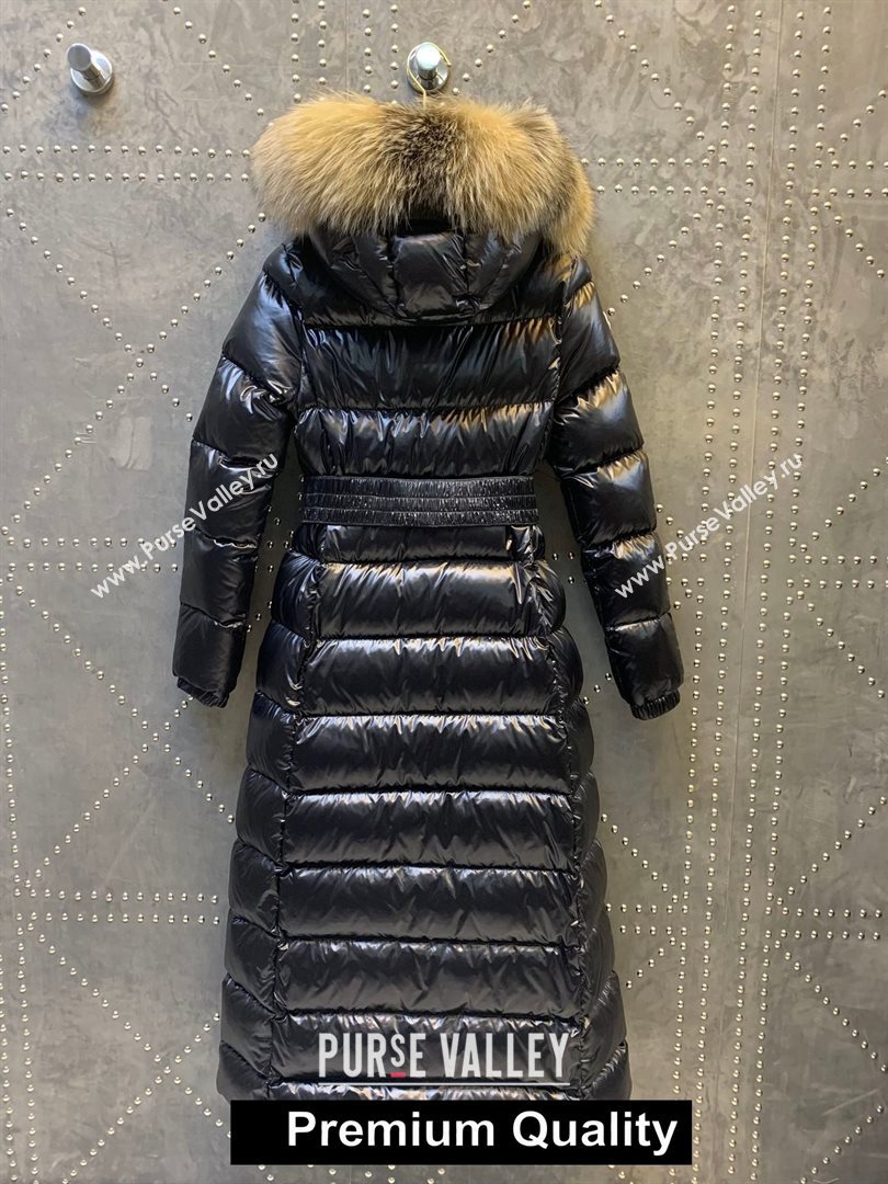 MONCLER HOODED DOWN LONG COAT BLACK 2020 (QIQI-20206519)