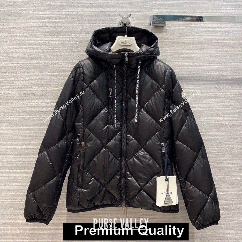 MONCLER HOODED QUILTING DOWN JACKET BLACK 2020 (QIQI-20206914)