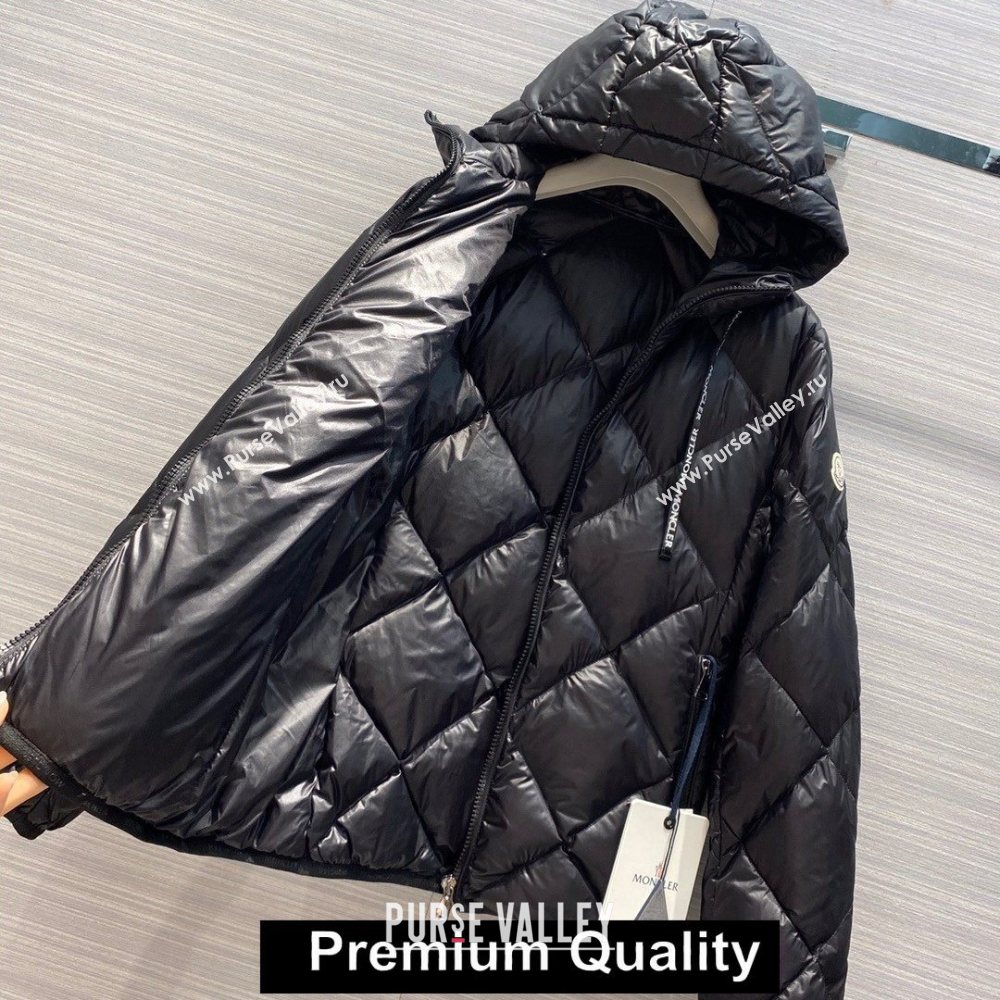 MONCLER HOODED QUILTING DOWN JACKET BLACK 2020 (QIQI-20206914)