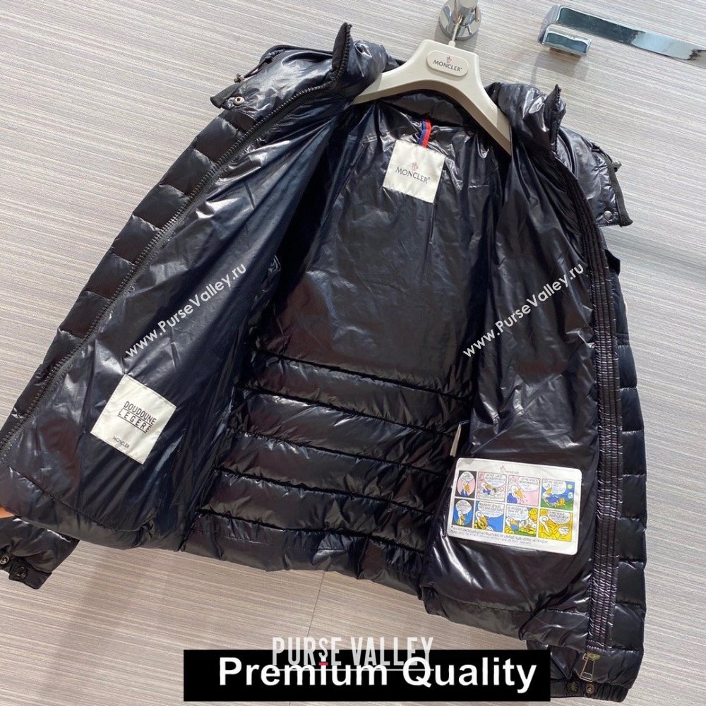 MONCLER BADY GIUBBOTTO HOODED DOWN JACKET BLACK 2020 (QIQI-20203617)