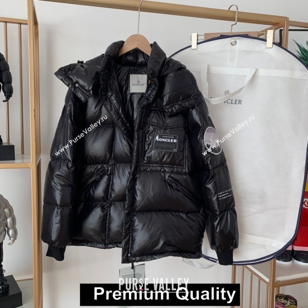 MONCLER HOODED DOWN JACKET BLACK 2020 (qiqi-20206391)