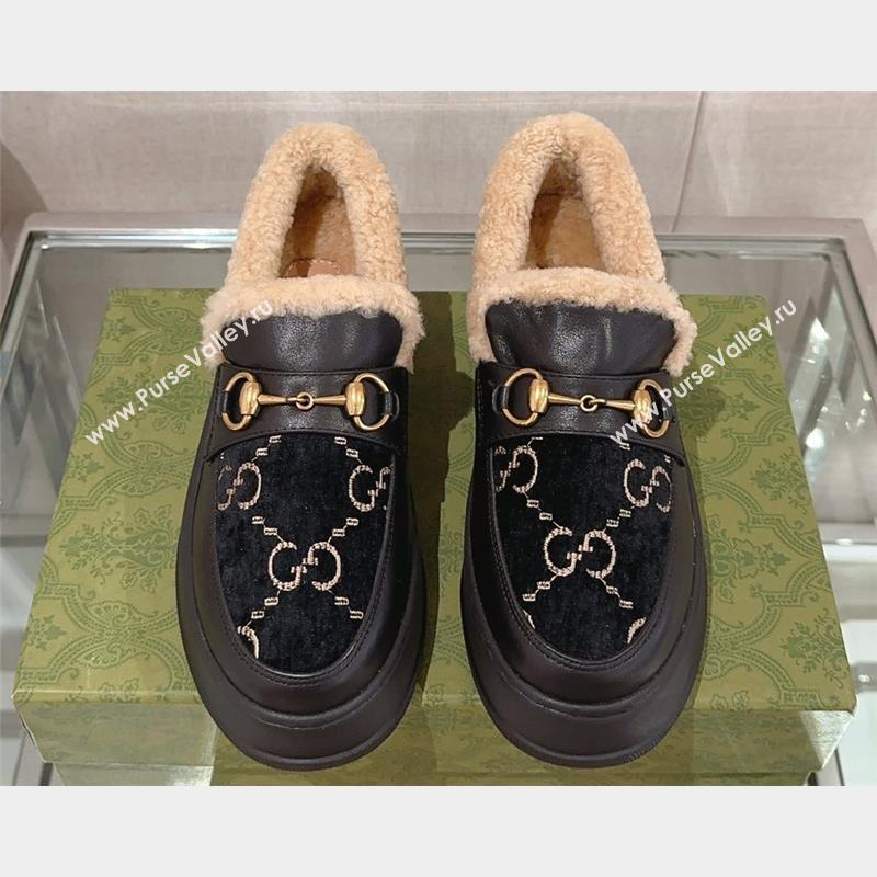 Gucci Wool Shearing Fur Loafer with Horsebit 01 2023 (kaola-23103041)