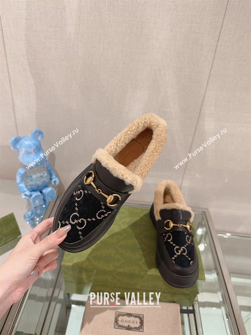 Gucci Wool Shearing Fur Loafer with Horsebit 01 2023 (kaola-23103041)