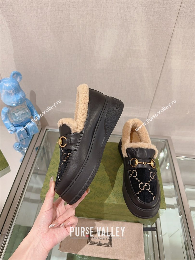Gucci Wool Shearing Fur Loafer with Horsebit 01 2023 (kaola-23103041)