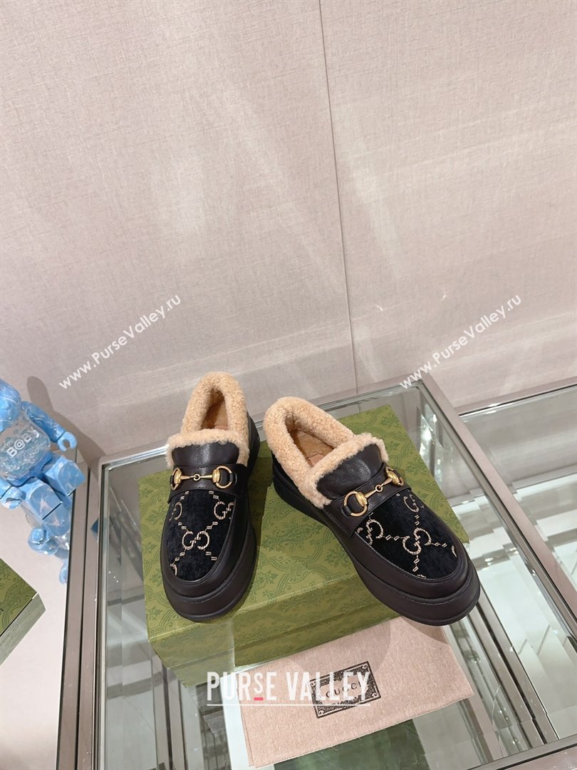 Gucci Wool Shearing Fur Loafer with Horsebit 01 2023 (kaola-23103041)