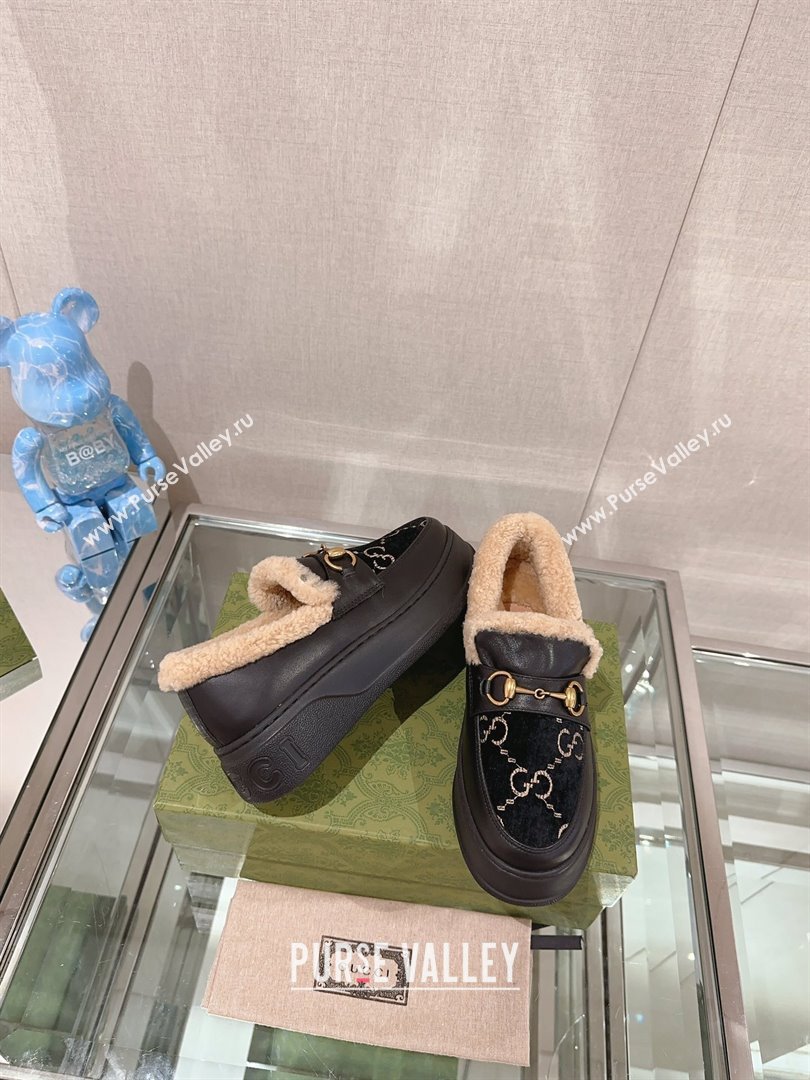 Gucci Wool Shearing Fur Loafer with Horsebit 01 2023 (kaola-23103041)