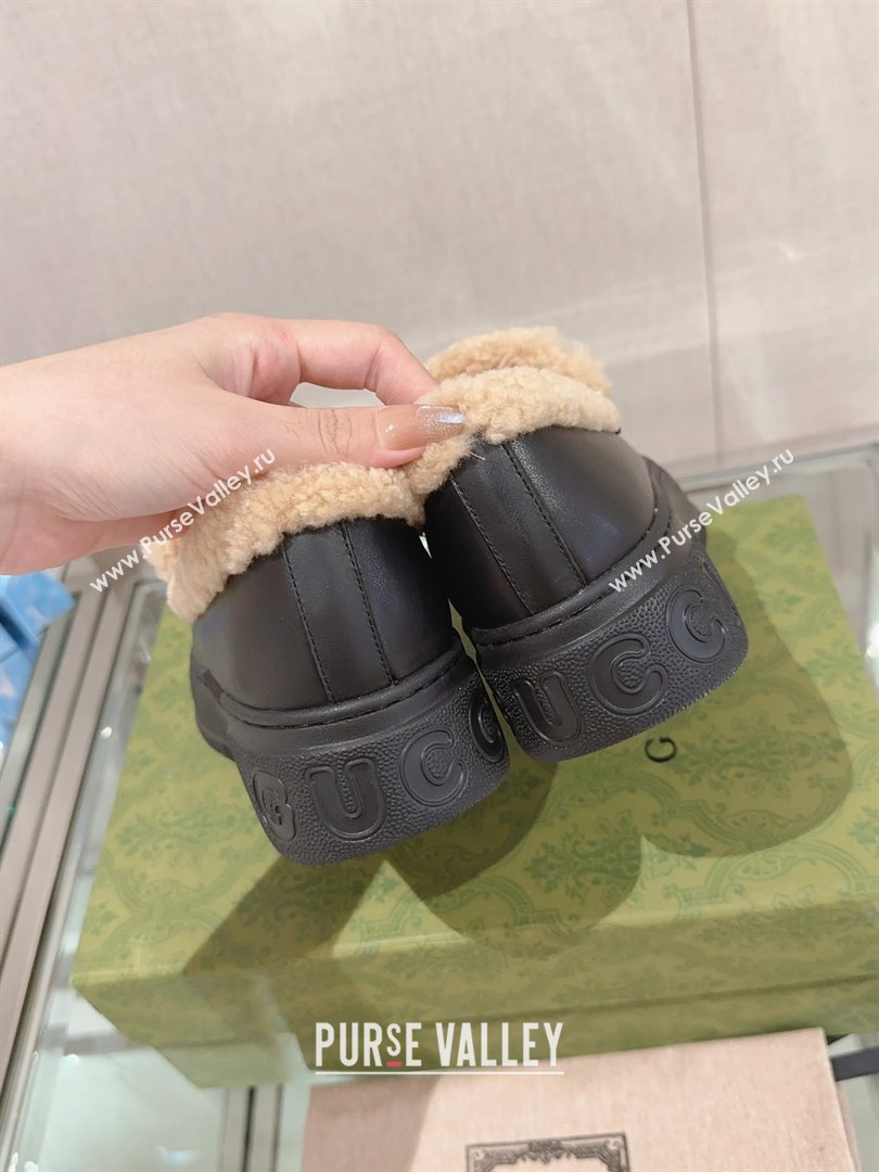 Gucci Wool Shearing Fur Loafer with Horsebit 01 2023 (kaola-23103041)