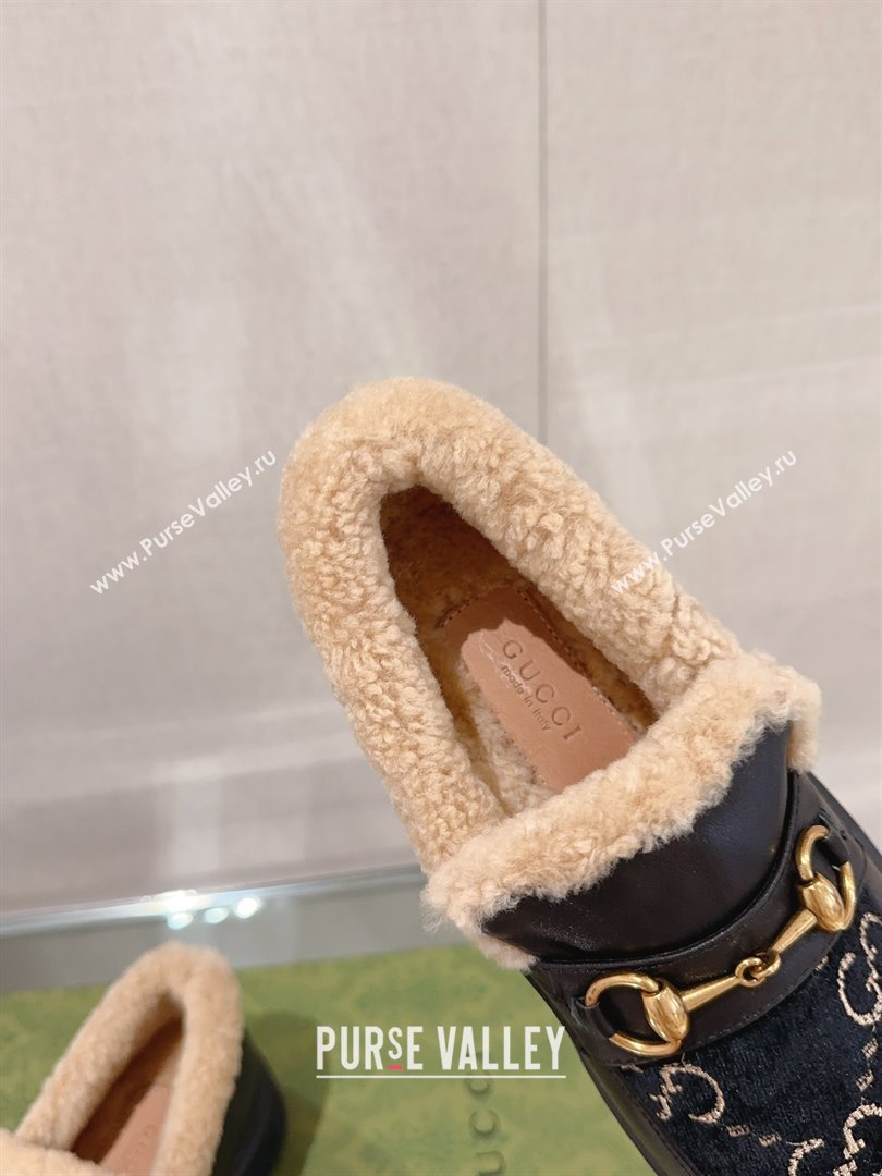 Gucci Wool Shearing Fur Loafer with Horsebit 01 2023 (kaola-23103041)