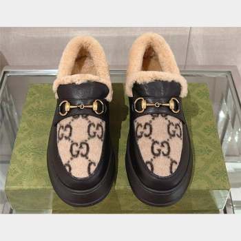 Gucci Wool Shearing Fur Loafer with Horsebit 02 2023 (kaola-23103042)