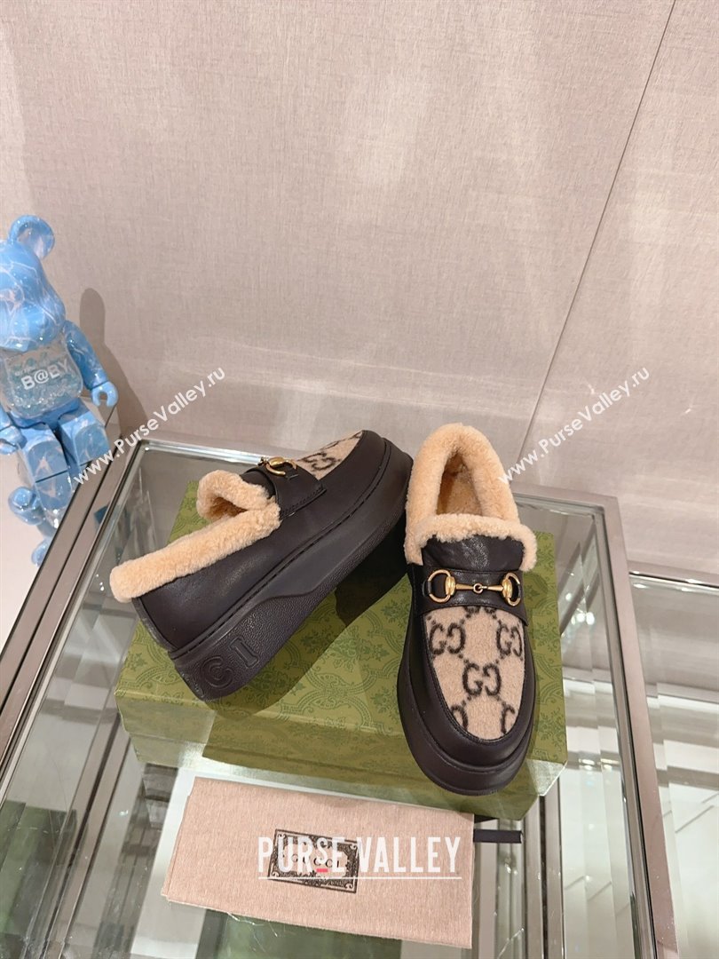 Gucci Wool Shearing Fur Loafer with Horsebit 02 2023 (kaola-23103042)