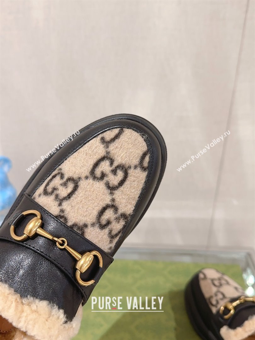 Gucci Wool Shearing Fur Loafer with Horsebit 02 2023 (kaola-23103042)