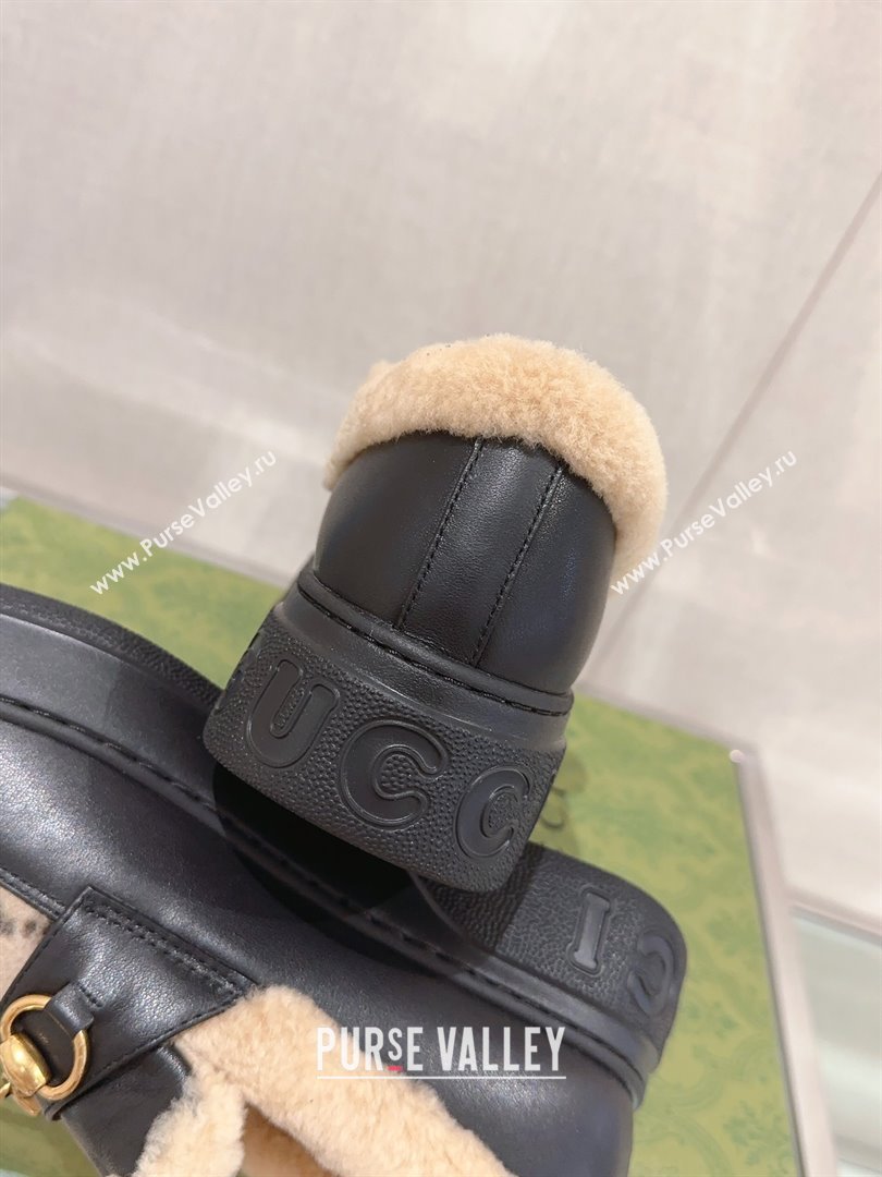 Gucci Wool Shearing Fur Loafer with Horsebit 02 2023 (kaola-23103042)