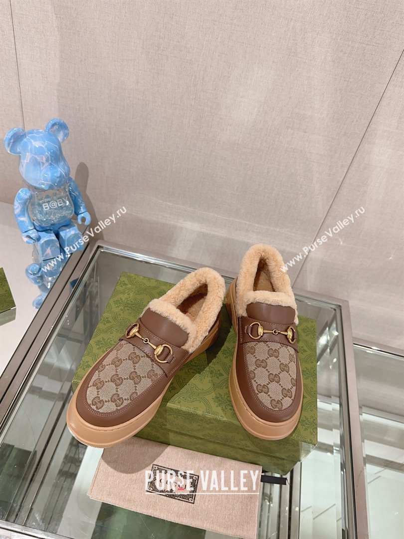 Gucci Wool Shearing Fur Loafer with Horsebit 03 2023 (kaola-23103043)