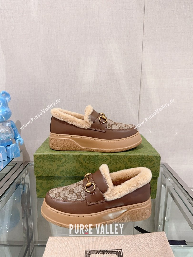 Gucci Wool Shearing Fur Loafer with Horsebit 03 2023 (kaola-23103043)