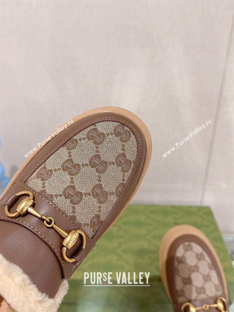 Gucci Wool Shearing Fur Loafer with Horsebit 03 2023 (kaola-23103043)